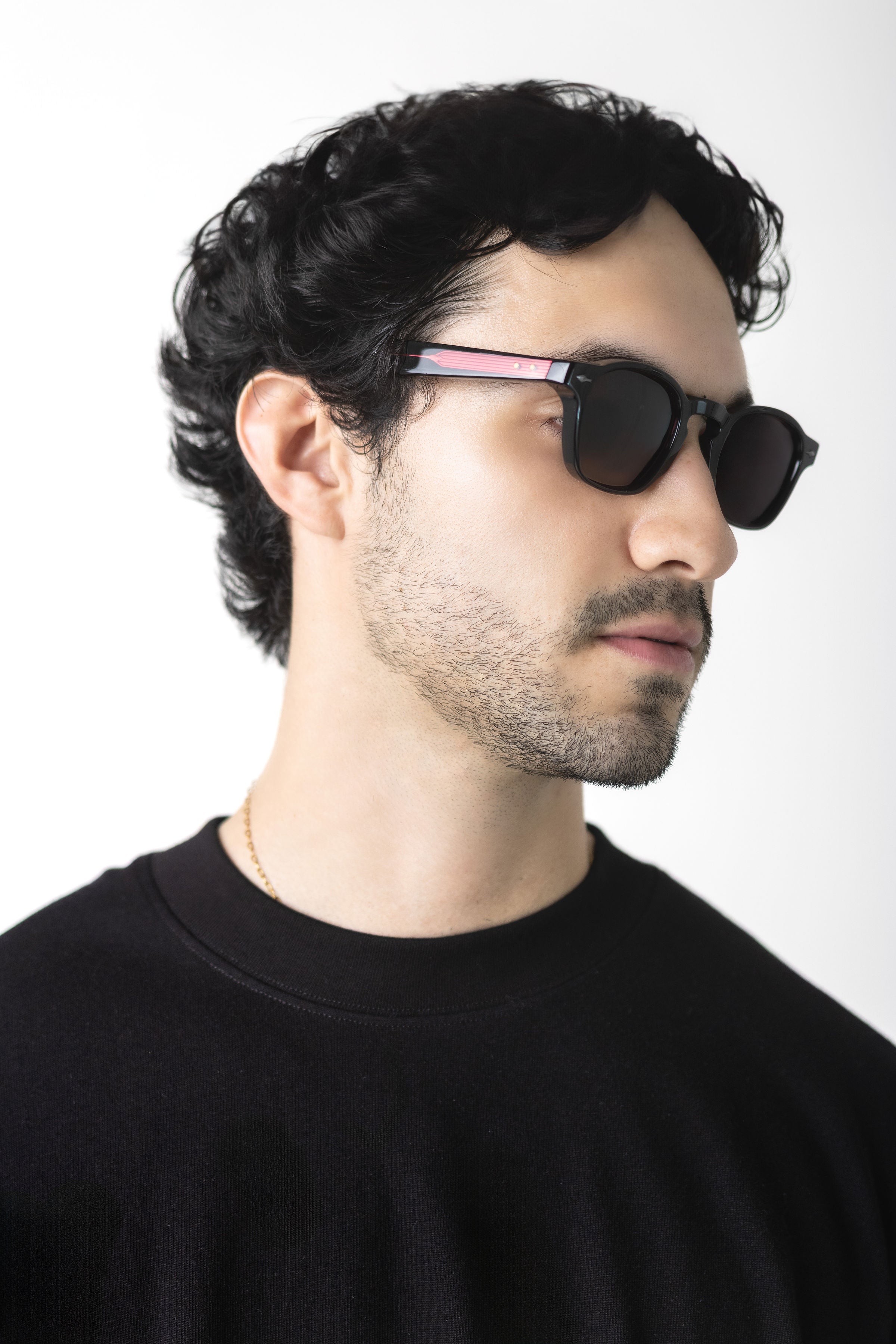 Playera Semi Oversize Negra Gramaje 305